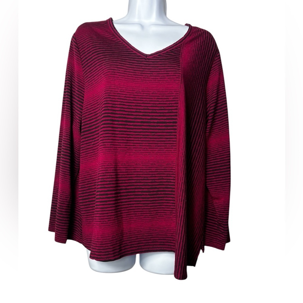 Habitat Clothes to Live In Pullover Long Sleeve Top Size Large Red
